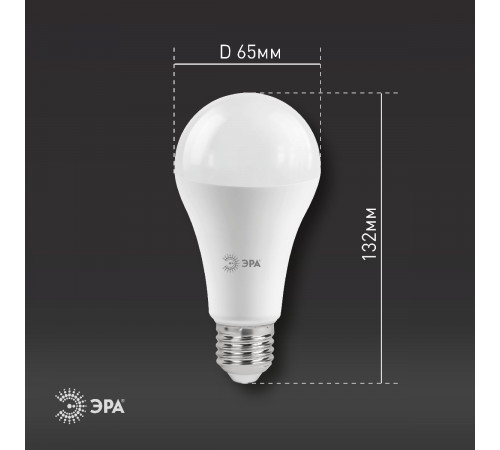 Лампа светодиодная Эра E27 25W 2700K LED A65-25W-827-E27 R Б0048009 Лампа светодиодная Эра E27 25W 2700K LED A65-25W-827-E27 R Б0048009