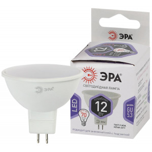 Лампа светодиодная Эра GU5.3 12W 6000K LED MR16-12W-860-GU5.3 Б0049075