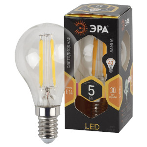 Лампа светодиодная Эра E14 5W 2700K F-LED P45-5W-827-E14 Б0019006