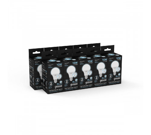 Лампа светодиодная сенсорная Gauss E27 10W 4100K матовая 102502210-M