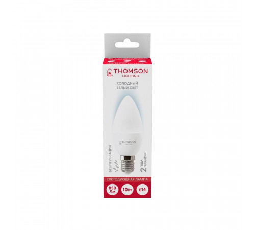 Лампа светодиодная Thomson E14 10W 6500K свеча матовая TH-B2309 Лампа светодиодная Thomson E14 10W 6500K свеча матовая TH-B2309
