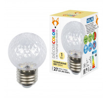 Лампа светодиодная Volpe Decor color LED-D45-1W/3000K/E27/CL/С PINEAPPLE UL-00010064