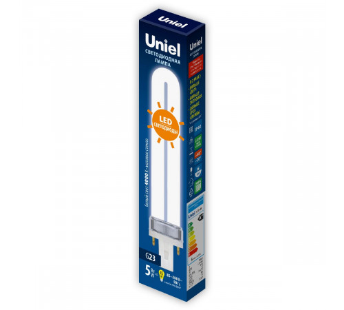 Лампа светодиодная Uniel LED-PL-5W/4000K/G23/FR PLZ03WH UL-00005661 Лампа светодиодная Uniel LED-PL-5W/4000K/G23/FR PLZ03WH UL-00005661