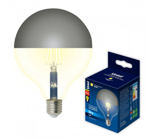 Лампа светодиодная Uniel Sky LED-G125-4W/3000K/E27/CL MIRROR/CHROME PLS02WH UL-00011793 Лампа светодиодная Uniel Sky LED-G125-4W/3000K/E27/CL MIRROR/CHROME PLS02WH UL-00011793