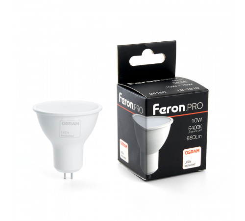 Лампа светодиодная Feron PRO LB-1610 MR16 G5.3 10W 6400K 38160 Лампа светодиодная Feron PRO LB-1610 MR16 G5.3 10W 6400K 38160