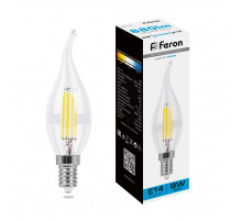 Лампа светодиодная Feron LB-74 Свеча на ветру E14 9W 6400K 38235