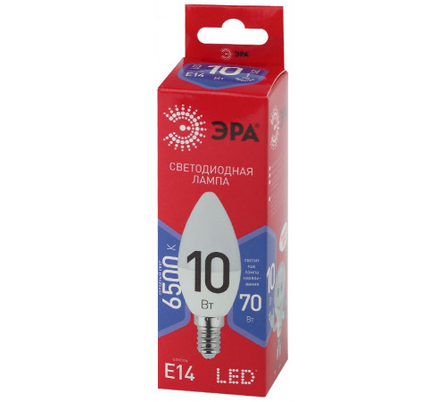 Лампа светодиодная Эра E14 10W 6500K LED B35-10W-865-E14 R Б0045337