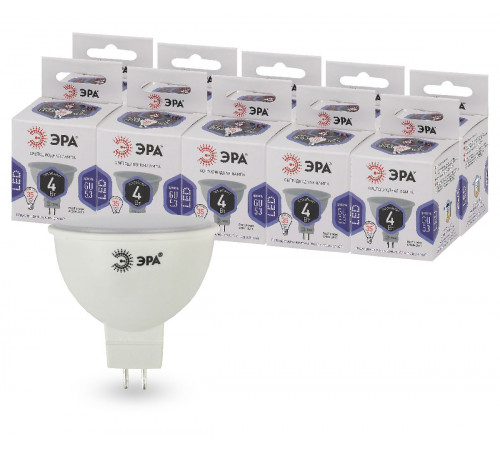 Лампа светодиодная Эра GU5.3 4W 6000K LED MR16-4W-860-GU5.3 Б0049068 Лампа светодиодная Эра GU5.3 4W 6000K LED MR16-4W-860-GU5.3 Б0049068