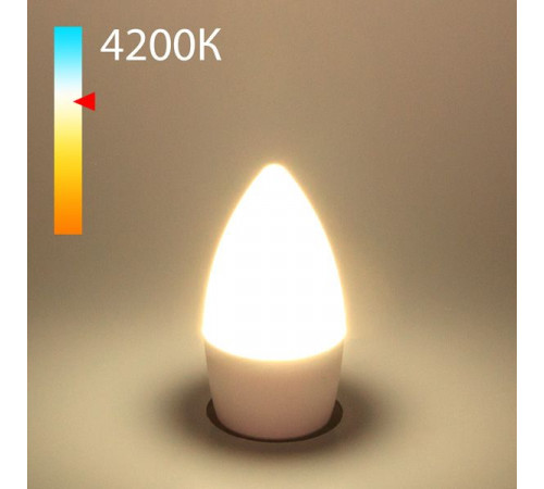 Лампа светодиодная Elektrostandard E27 8W 4200K свеча матовая 4690389152344 Лампа светодиодная Elektrostandard E27 8W 4200K свеча матовая 4690389152344