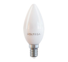 Лампа светодиодная Voltega E14 7W 4000К свеча матовая VG2-C37E14cold7W 7049