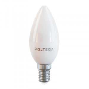 Лампа светодиодная Voltega E14 7W 4000К свеча матовая VG2-C37E14cold7W 7049
