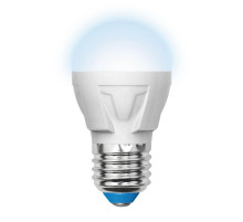 Лампа светодиодная (UL-00002418) Uniel E27 7W 4000K матовая LED-G45 7W/NW/E27/FR PLP01WH