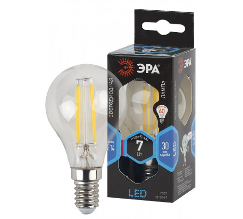 Лампа светодиодная Эра E14 7W 4000K F-LED P45-7W-840-E14 Б0027947 Лампа светодиодная Эра E14 7W 4000K F-LED P45-7W-840-E14 Б0027947