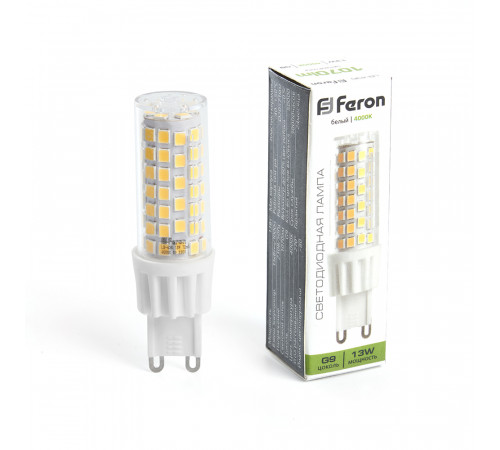 Лампа светодиодная Feron G9 13W 4000K капсульная LB-436 38153 Лампа светодиодная Feron G9 13W 4000K капсульная LB-436 38153