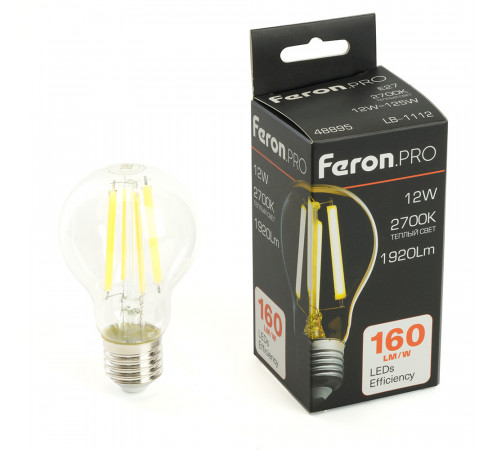 Светодиодная лампа Feron LB-1112 E27 12W 2700K 48895 Светодиодная лампа Feron LB-1112 E27 12W 2700K 48895