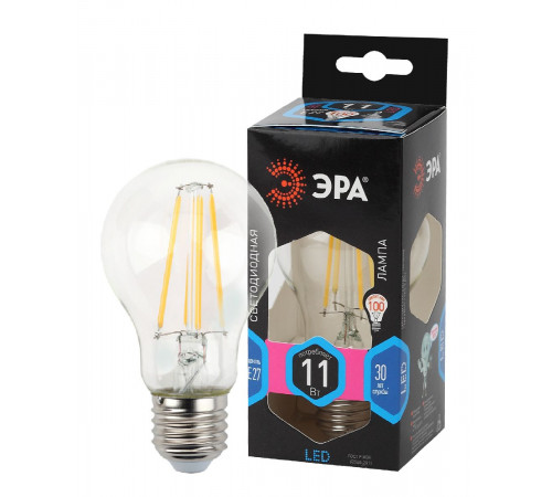 Лампа светодиодная Эра E27 11W 4000K F-LED A60-11W-840-E27 Б0035026 Лампа светодиодная Эра E27 11W 4000K F-LED A60-11W-840-E27 Б0035026