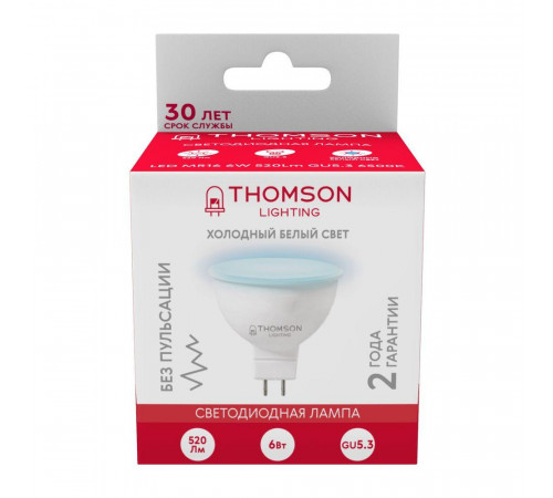 Лампа светодиодная Thomson GU5.3 6W 6500K TH-B2322 Лампа светодиодная Thomson GU5.3 6W 6500K TH-B2322