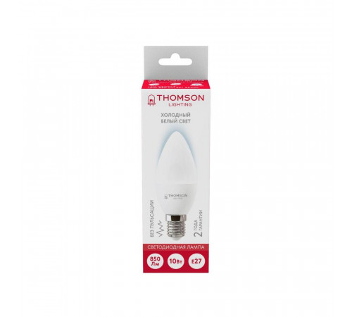 Лампа светодиодная Thomson E27 10W 6500K свеча матовая TH-B2311 Лампа светодиодная Thomson E27 10W 6500K свеча матовая TH-B2311