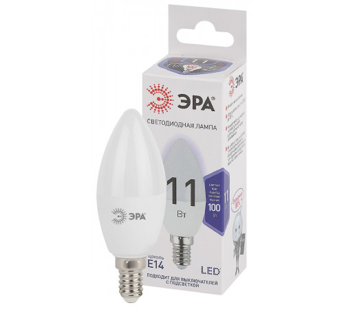 Лампа светодиодная Эра E14 11W 6000K LED B35-11W-860-E14 Б0032984 Лампа светодиодная Эра E14 11W 6000K LED B35-11W-860-E14 Б0032984