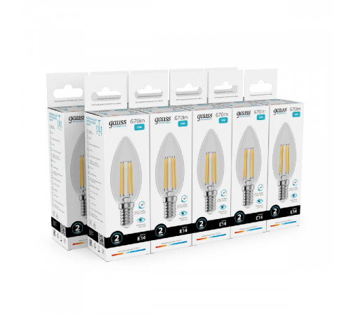 Лампа светодиодная Gauss Filament Elementary E14 10W 4100K 32120 Лампа светодиодная Gauss Filament Elementary E14 10W 4100K 32120