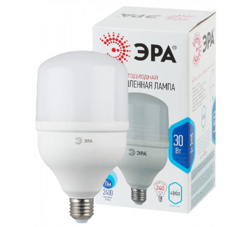Лампа светодиодная Эра E27 30W 4000K LED POWER T100-30W-4000-E27 Б0027003 Лампа светодиодная Эра E27 30W 4000K LED POWER T100-30W-4000-E27 Б0027003