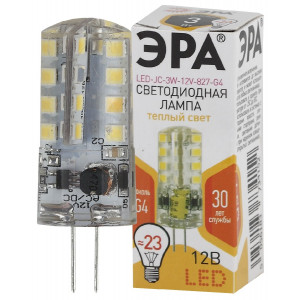 Лампа светодиодная Эра G4 3W 2700K LED JC-3W-12V-827-G4 Б0033193