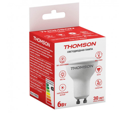 Лампа светодиодная Thomson GU10 6W 4000K TH-B2052 Лампа светодиодная Thomson GU10 6W 4000K TH-B2052