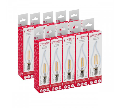 Лампа светодиодная Thomson Tail Candle E14 5W 6500K свеча на ветру TH-B2335 Лампа светодиодная Thomson Tail Candle E14 5W 6500K свеча на ветру TH-B2335