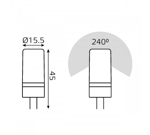 Светодиодная лампа Gauss Elementary G4 5W 4100K 18025