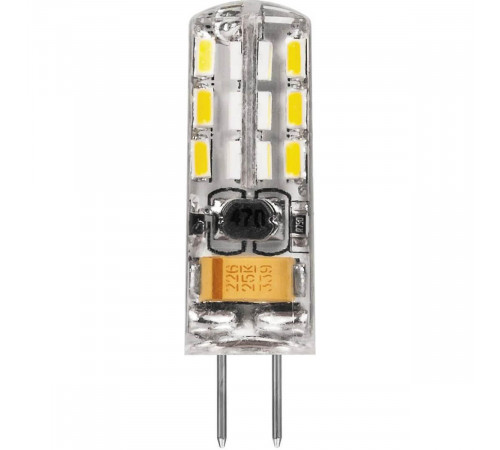 Лампа светодиодная Feron G4 2W 2700K Прямосторонняя Матовая LB-420 25858