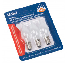 Лампа накаливания Uniel IL-CW16-FR-03/E10/48V SET3 BLISTER UL-00010988