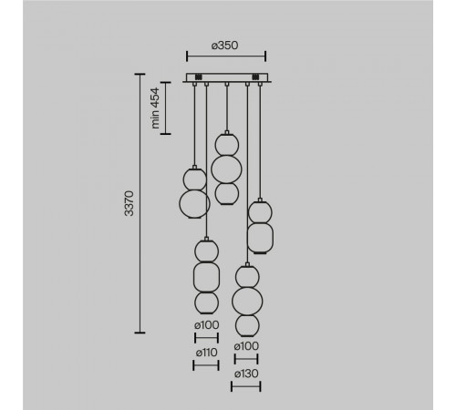 Каскадная люстра Maytoni Drop MOD273PL-L80CH3K Каскадная люстра Maytoni Drop MOD273PL-L80CH3K