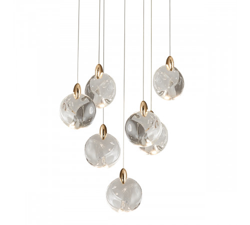 Каскадная люстра Delight Collection OD2440-7 gold/clear Каскадная люстра Delight Collection OD2440-7 gold/clear