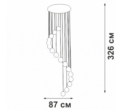Каскадная люстра Vitaluce V2893-9/16S Каскадная люстра Vitaluce V2893-9/16S