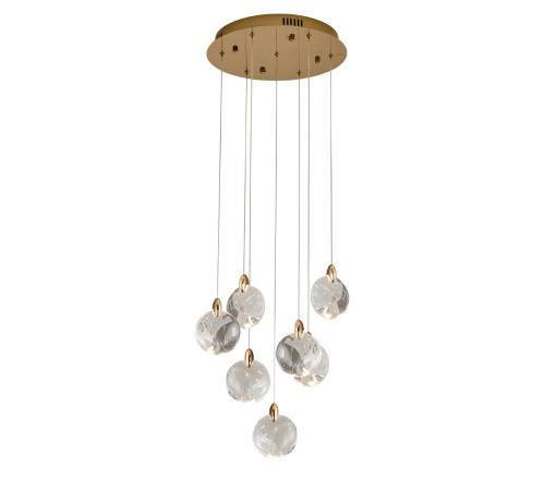Каскадная люстра Delight Collection OD2440-7 gold/clear Каскадная люстра Delight Collection OD2440-7 gold/clear