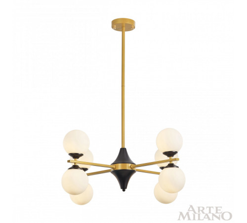 Люстра на штанге Arte Milano 271580/8 BK/GD Люстра на штанге Arte Milano 271580/8 BK/GD