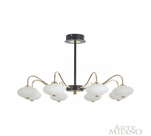 Люстра на штанге Arte Milano 273908/8 BK/GD Люстра на штанге Arte Milano 273908/8 BK/GD