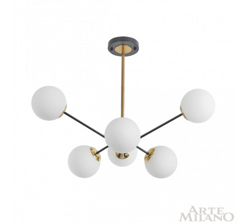 Люстра на штанге Arte Milano 279808/6 BK/GD Люстра на штанге Arte Milano 279808/6 BK/GD