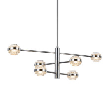Люстра на штанге Delight Collection MD22030002 MX22030002-6A chrome/clear