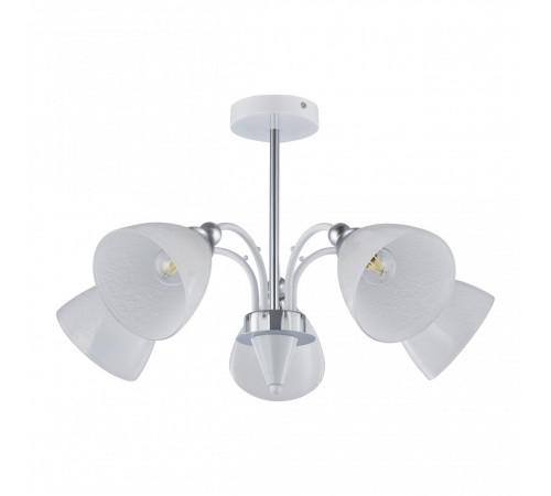 Люстра на штанге Arte Milano Napoli 326008/5 WH+CR Люстра на штанге Arte Milano Napoli 326008/5 WH+CR