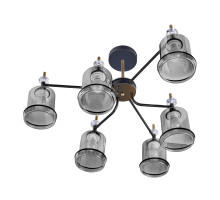 Люстра на штанге IMEX MD.4890-6-S COFFEE+FGD