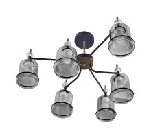Люстра на штанге IMEX MD.4890-6-S COFFEE+FGD