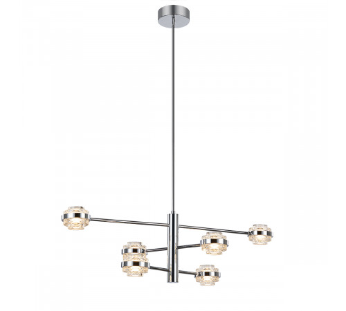 Люстра на штанге Delight Collection MD22030002 MX22030002-6A chrome/clear