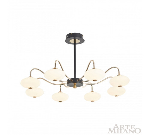 Люстра на штанге Arte Milano 273908/8 BK/GD Люстра на штанге Arte Milano 273908/8 BK/GD