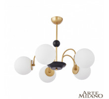 Люстра на штанге Arte Milano Napoli 312066/D700/5 BS/BK