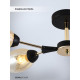 Люстра на штанге Seven Fires Inesh SF3368/4C-BK-FGD-AM