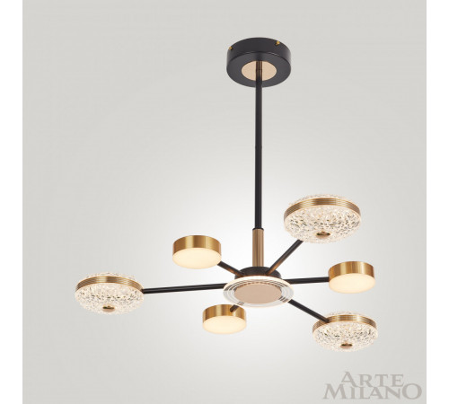 Люстра на штанге Arte Milano 272069/6 BK/GD Люстра на штанге Arte Milano 272069/6 BK/GD