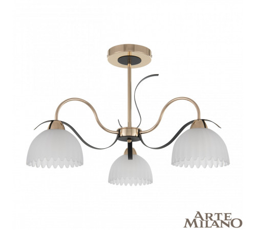 Люстра на штанге Arte Milano Napoli 327306/3 FG+BK Люстра на штанге Arte Milano Napoli 327306/3 FG+BK