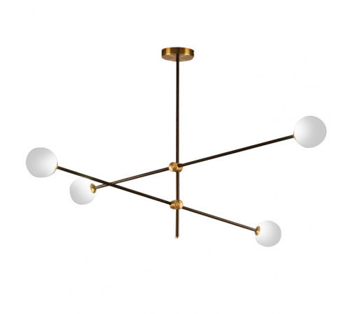 Люстра на штанге Delight Collection Bistro Globe 9389P/4 black/gold
