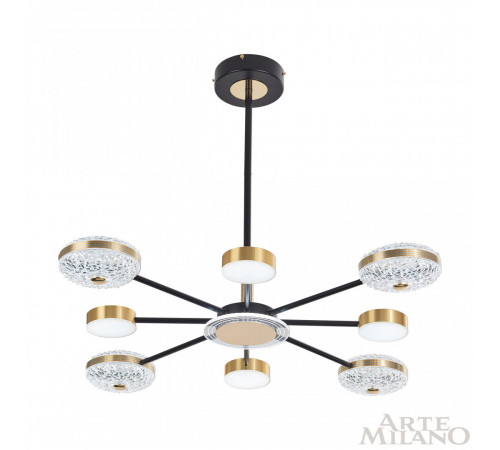 Люстра на штанге Arte Milano 272069/8 BK/GD Люстра на штанге Arte Milano 272069/8 BK/GD